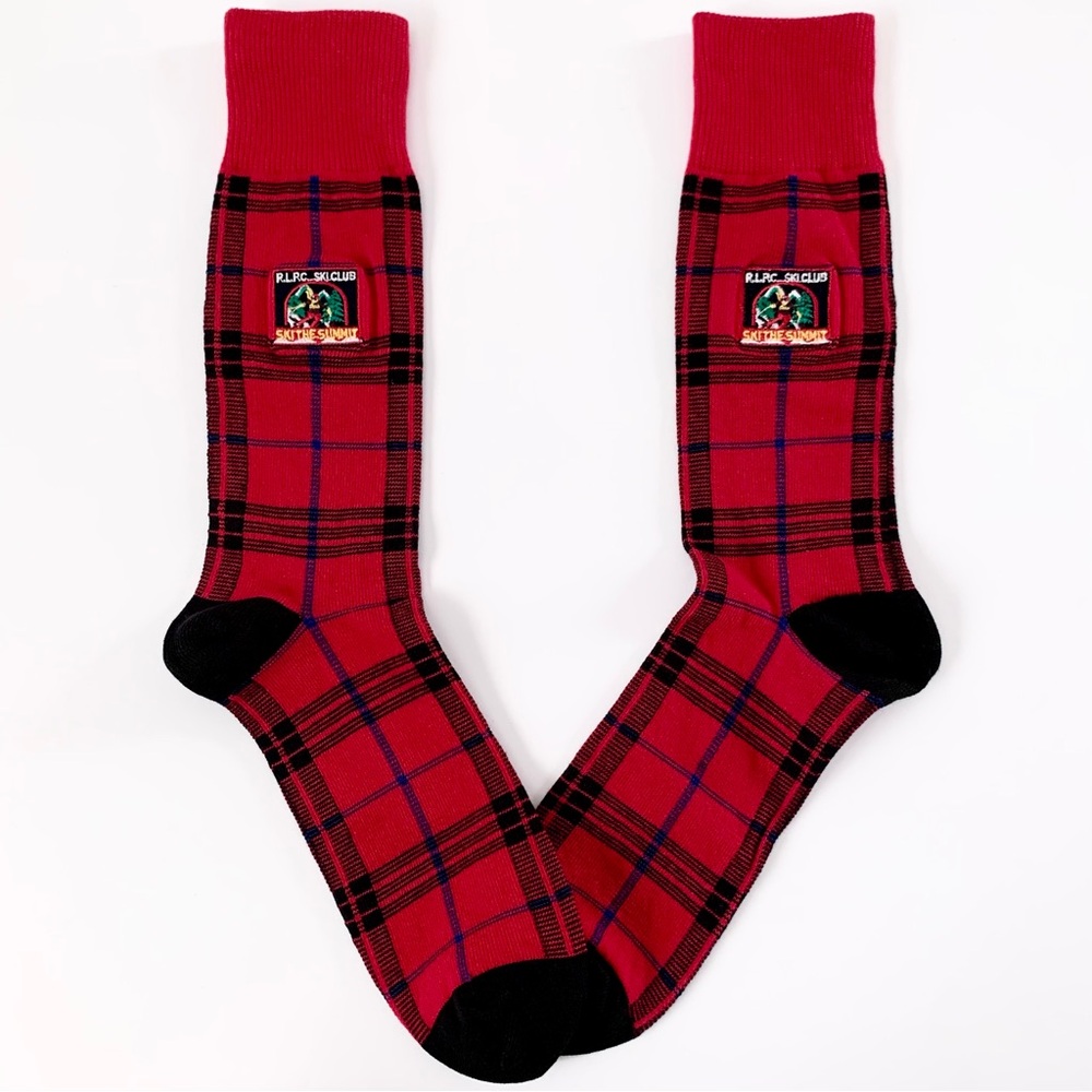 Hold NEW Ralph Lauren long embroidered plaid ski club